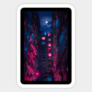 Cyberpunk at Night Sticker